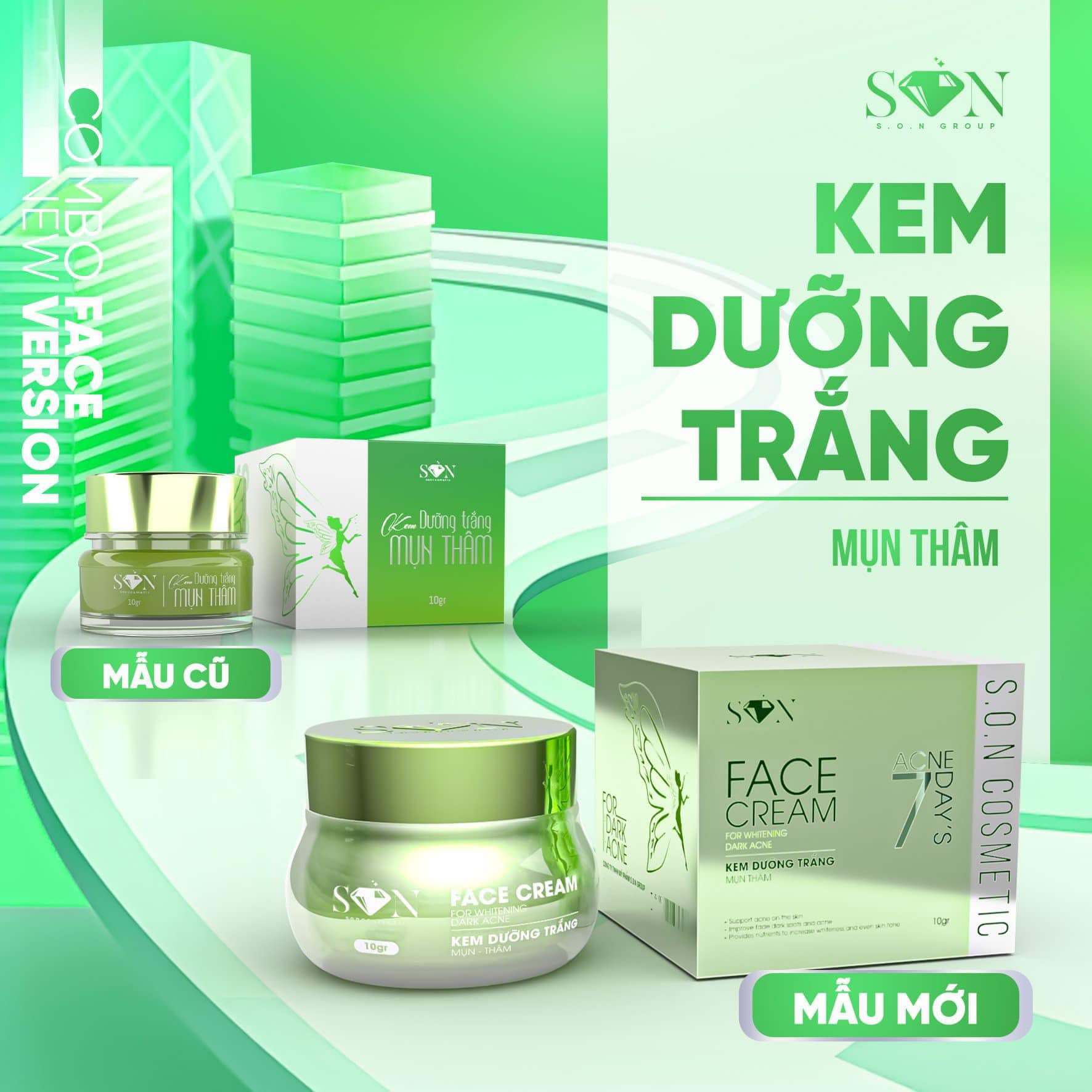 Shop sỉ combo Kem Face Hỗ Trợ Giảm Mụn Xanh Lá + Xanh Biển SON Cosmetic Tặng Cao Bưởi Phiên Bản Mới Shop sỉ combo Kem Face Hỗ Trợ Giảm Mụn Xanh Lá + Xanh Biển SON Cosmetic Tặng Cao Bưởi Phiên Bản Mới