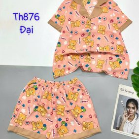 Đồ bộ quần đùi mango pijama có túi trước in nhiều hình - DBO4833