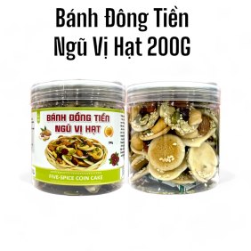Bánh Đồng Tiền Ngũ Vị Hạt 200g Hộp Pet - 8936208932282