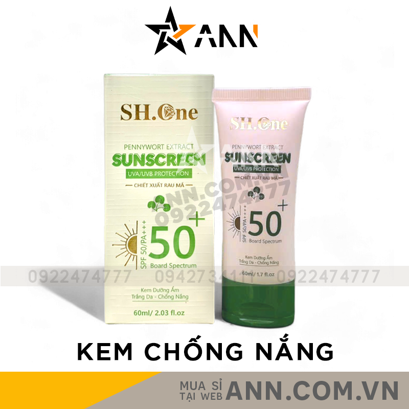 24692_162_20240716192016-1.png Kem Chống Nắng SH One Chiết Xuất Rau Má 60ml - KCNSHONE