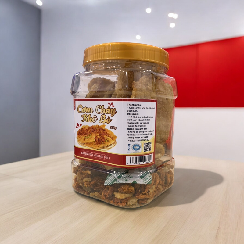 Cơm Cháy Khô Bò 500g hộp Cơm Cháy Khô Bò 500g hộp
