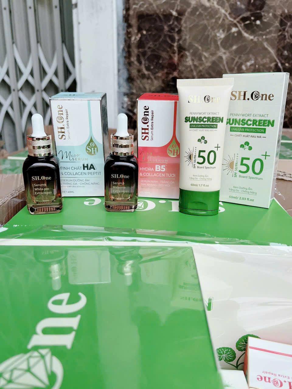 24706_z5647263695274-c6689da89788434a63069216f0c8ac7d_20240719090548-1.jpg Serum Meso SH One Màu Xanh Tinh Chất HA Collagen Peptit Hỗ Trợ Dưỡng Trắng Da - SRSHONE02