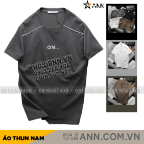 Áo Thun Nam Cổ Tròn Logo Nổi Chữ ON (Có Size 3x) - AB520