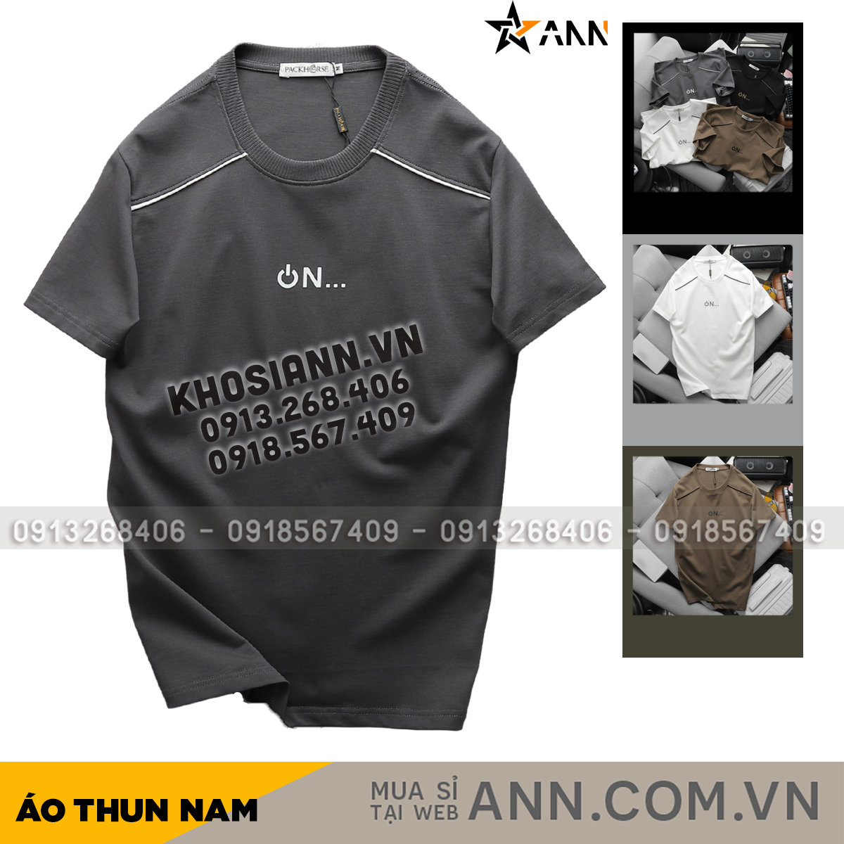 24737_1_20240725155545-3.png Áo Thun Nam Cổ Tròn Logo Nổi Chữ ON (Có Size 3x) - AB520