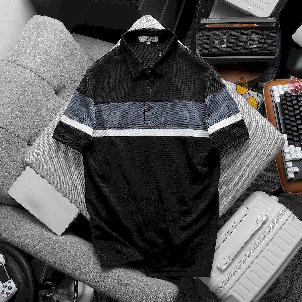 24746_z5678756507196-dc9ca6d4443aa61054a17414942c493d_20240729171656-3.png Áo Thun Nam Polo Cổ Bẻ Pack Horse Phối Sọc Ngang Đơn Giản - CS231