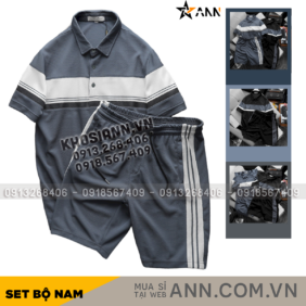 Set Bộ Nam Pack Horse Áo Thun Polo Sọc Ngang Quần Short Thể Thao - SBN124