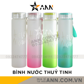 Bình Nước Thuỷ Tinh - Bình Đựng Nước Hello Master 480ml - BNTT01