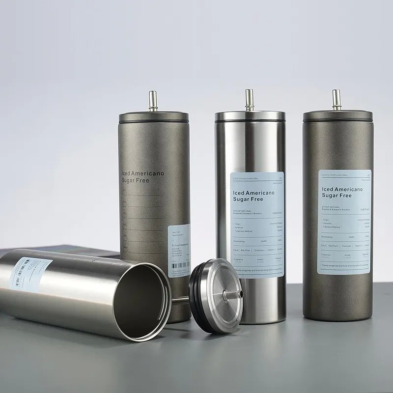Bình Giữ Nhiệt Iced Americano Inox 304 - Ly Giữ Nhiệt Inox Kèm Ống Hút 600ml Bình Giữ Nhiệt Iced Americano Inox 304 - Ly Giữ Nhiệt Inox Kèm Ống Hút 600ml