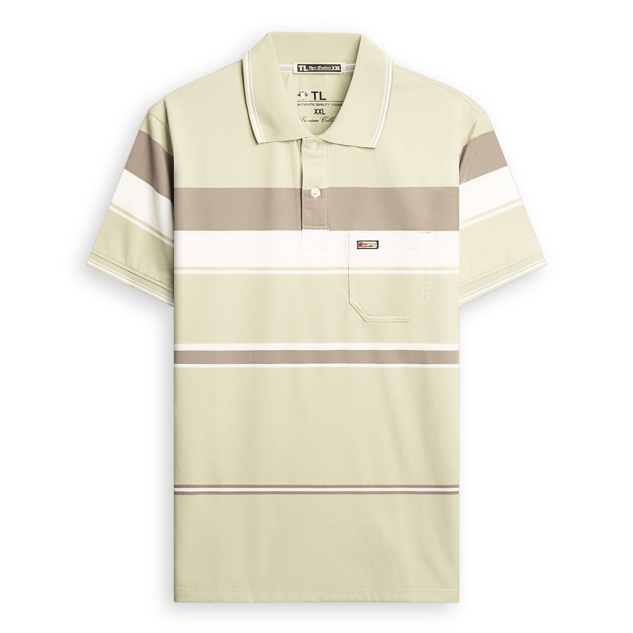 Shop sỉ áo Thun Sọc Có Cổ Nam Trung Niên Có Túi Thun Cotton Cao Cấp (Có size 3x)