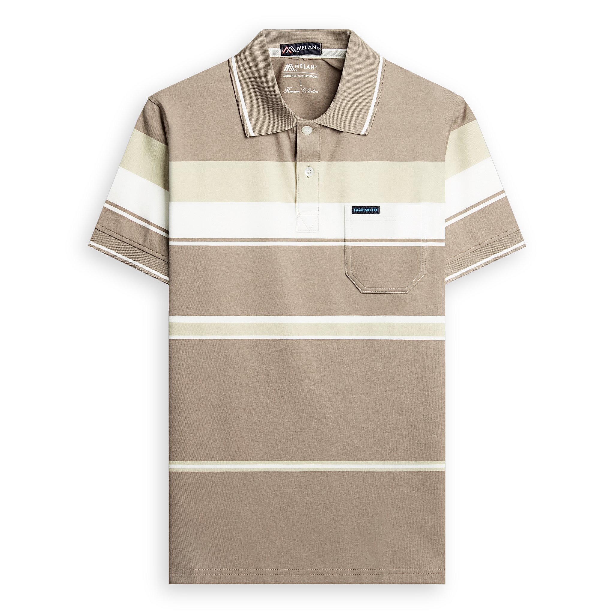 Shop sỉ áo Thun Sọc Có Cổ Nam Trung Niên Có Túi Thun Cotton Cao Cấp (Có size 3x)