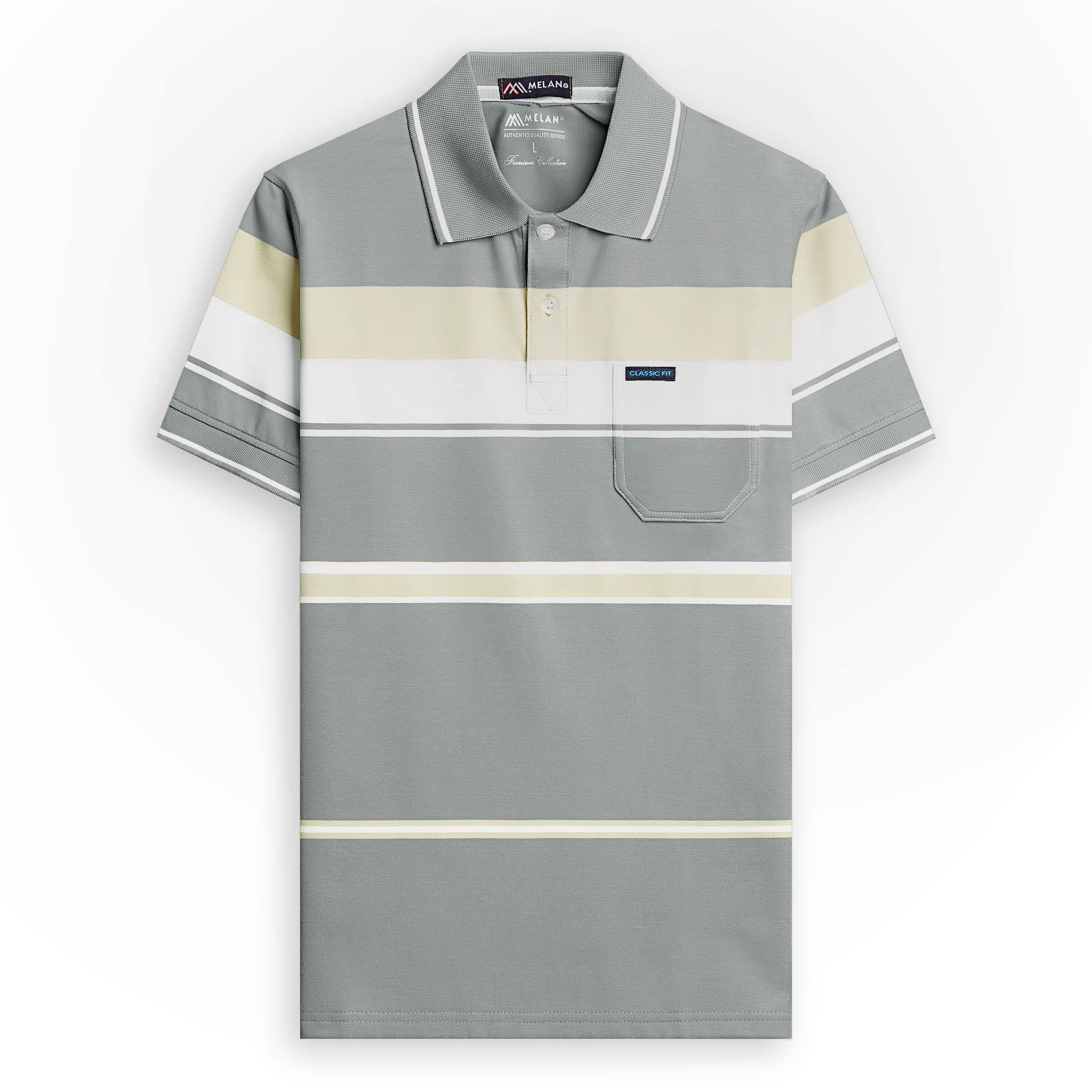 Shop sỉ áo Thun Sọc Có Cổ Nam Trung Niên Có Túi Thun Cotton Cao Cấp (Có size 3x)