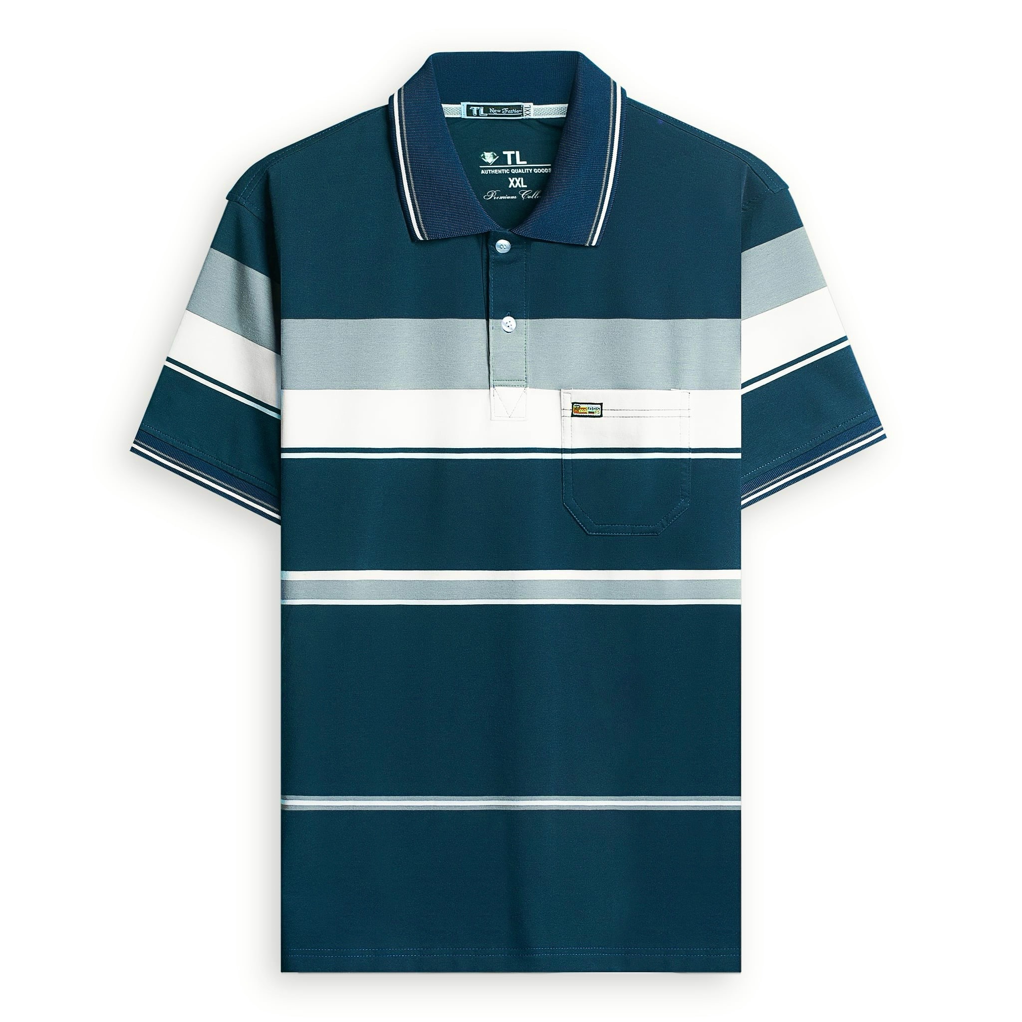 Shop sỉ áo Thun Sọc Có Cổ Nam Trung Niên Có Túi Thun Cotton Cao Cấp (Có size 3x)