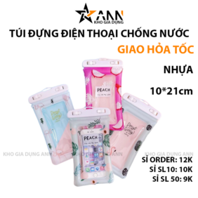 Túi Đeo Điện Thoại Chống Thấm Nước Viền Phao - Túi Nhựa Đựng Điện Thoại Chống Nước Kèm Dây 21x10 Cm - TDDTCN01