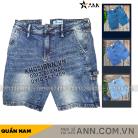 Quần Short Jeans Nam Rurumen Cao Cấp Chất Liệu Co Giãn (Có size 36) - QB436