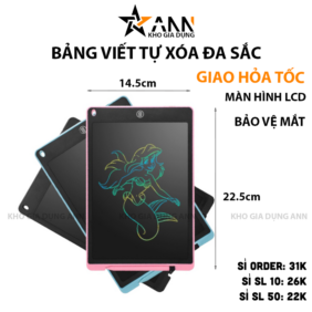 Bảng Viết Tự Xoá - Bảng Vẽ Tự Xoá Điện Tử - Bảng Viết Nhựa Thông Minh Dành Cho Bé 22,5x14,5cm - BVTX01