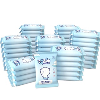 24873_vn-11134207-7r98o-lyrutndu4dvxef-tn_20240817154347-3.jpg Combo 10 Bịt Khăn Ướt Bỏ Túi Du Lịch - Khăn Giấy Ướt Mini - Chất Liệu Vải Không Dệt 12.5x7.5cm - KUBTMN01