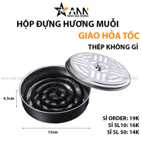 Hộp Inox Đựng Hương Muỗi Có Nắp 15x4,5cm - HDHM01