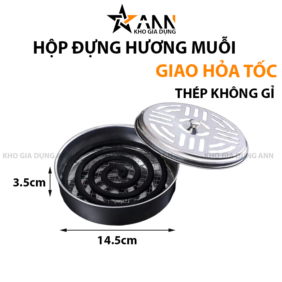 Hộp Inox Đựng Hương Muỗi Có Nắp 14.5x3,5cm - HDHM01