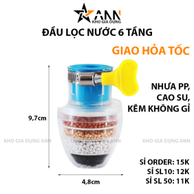 Đầu Vòi Lọc Nước 6 Tầng Lọc Sạch Cặn Bẩn Tiện Lợi - DVLN6T