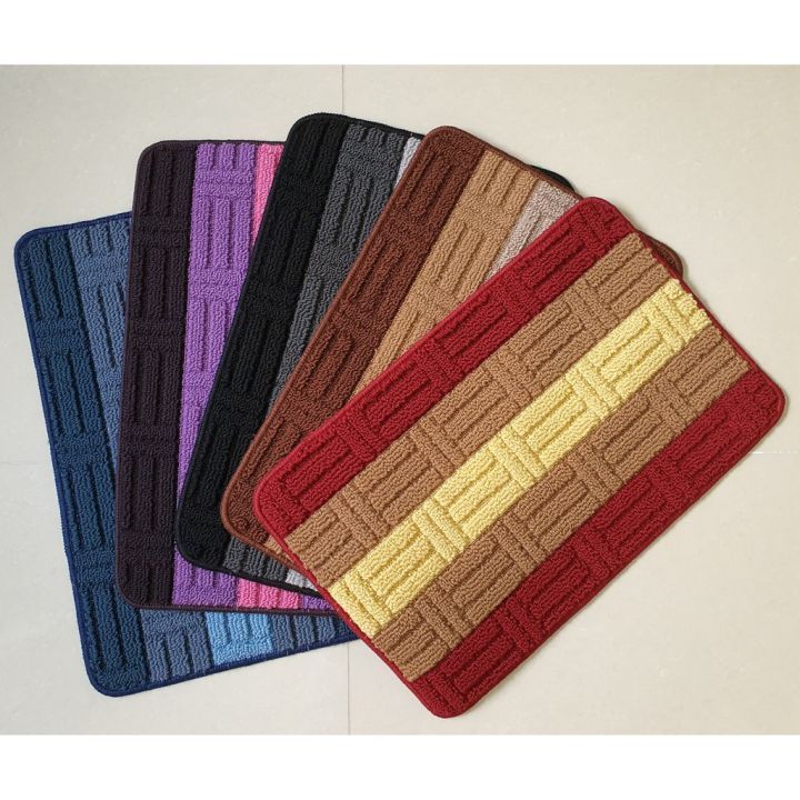 Thảm Lau Chân Nỉ Kẻ Chống Trượt Nhiều Màu 40x60cm Thảm Lau Chân Nỉ Kẻ Chống Trượt Nhiều Màu 40x60cm