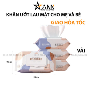 Khăn Giấy Ướt Lau Mặt Cao Cấp 80 Tờ - KGU80T