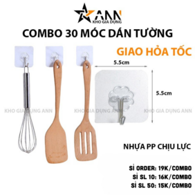 Combo 30 Móc Dán Tường Chịu Lực 5,5x5,5cm - MDTCL01