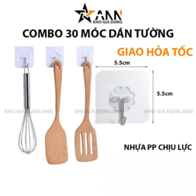 Combo 30 Móc Dán Tường Chịu Lực 5,5x5,5cm - MDTCL01