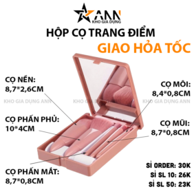 Hộp Cọ Trang Điểm 6 Món Mini Tiện Lợi - HCTD6M01