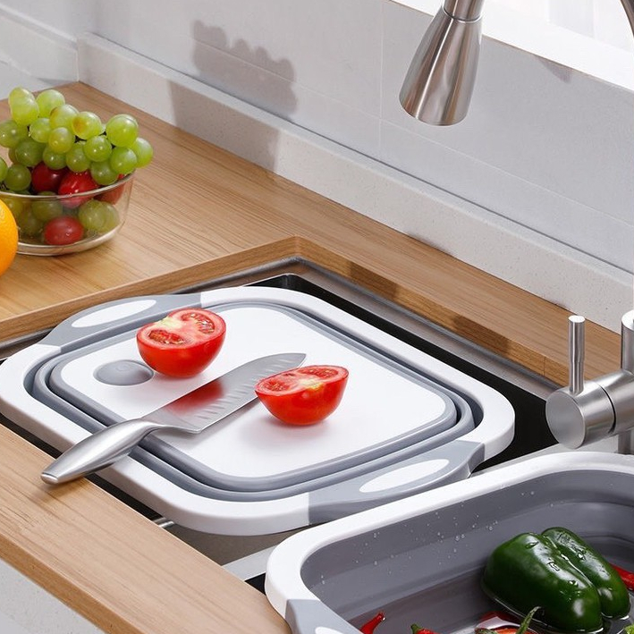 Thớt Nhựa Kèm Chậu Gấp Gọn Tiện Lợi Thớt Nhựa Kèm Chậu Gấp Gọn Tiện Lợi