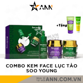 Combo Kem Face Ngày Đêm Lục Tảo Soo Young Mini - CBFACESYMINI01