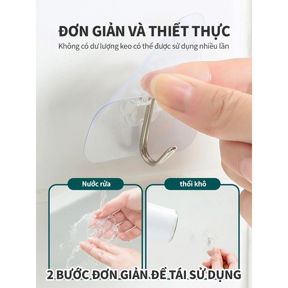 Set 3 Móc Dán Tường Chịu Lực Tiện Lợi 5.5x5.5cm Set 3 Móc Dán Tường Chịu Lực Tiện Lợi 5.5x5.5cm