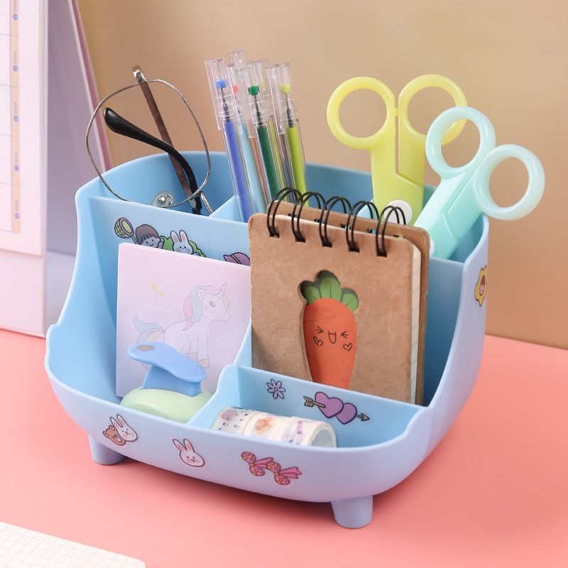 Giá sỉ hộp Đựng Bút 6 Ngăn Tặng Kèm Sticker Dễ Thương 19x14x10.5cm Giá sỉ hộp Đựng Bút 6 Ngăn Tặng Kèm Sticker Dễ Thương 19x14x10.5cm