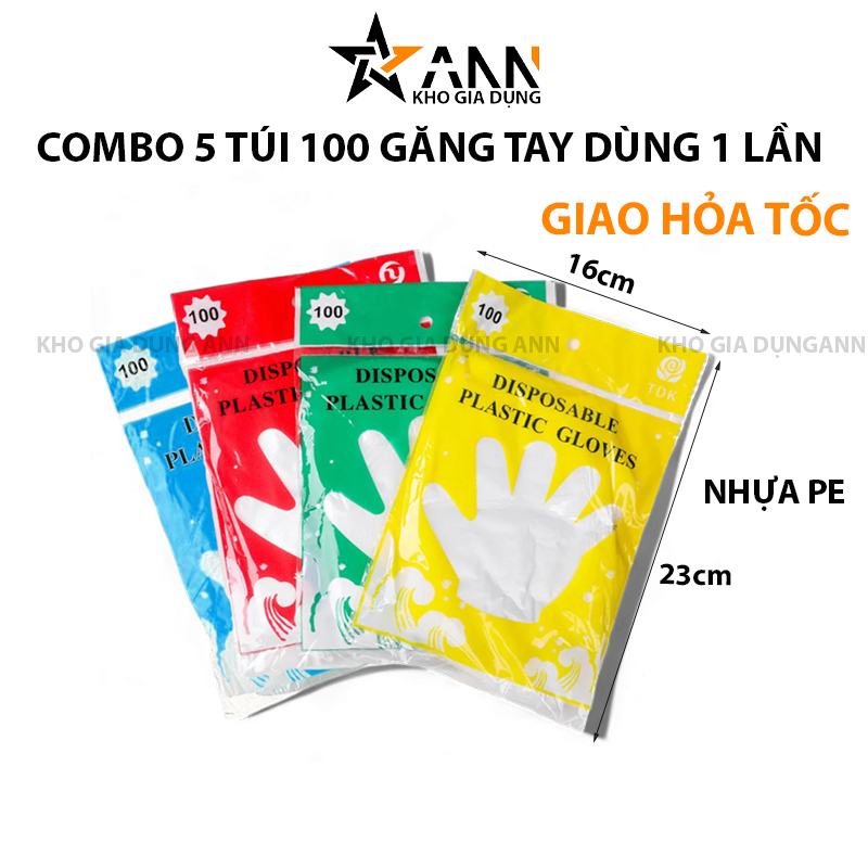 24948_64_20250320094934-1.png Combo 5 Túi 100 Găng Tay Nilong Dùng 1 Lần Siêu Dai Găng Tay 16cmx23cm - TUI100GT01
