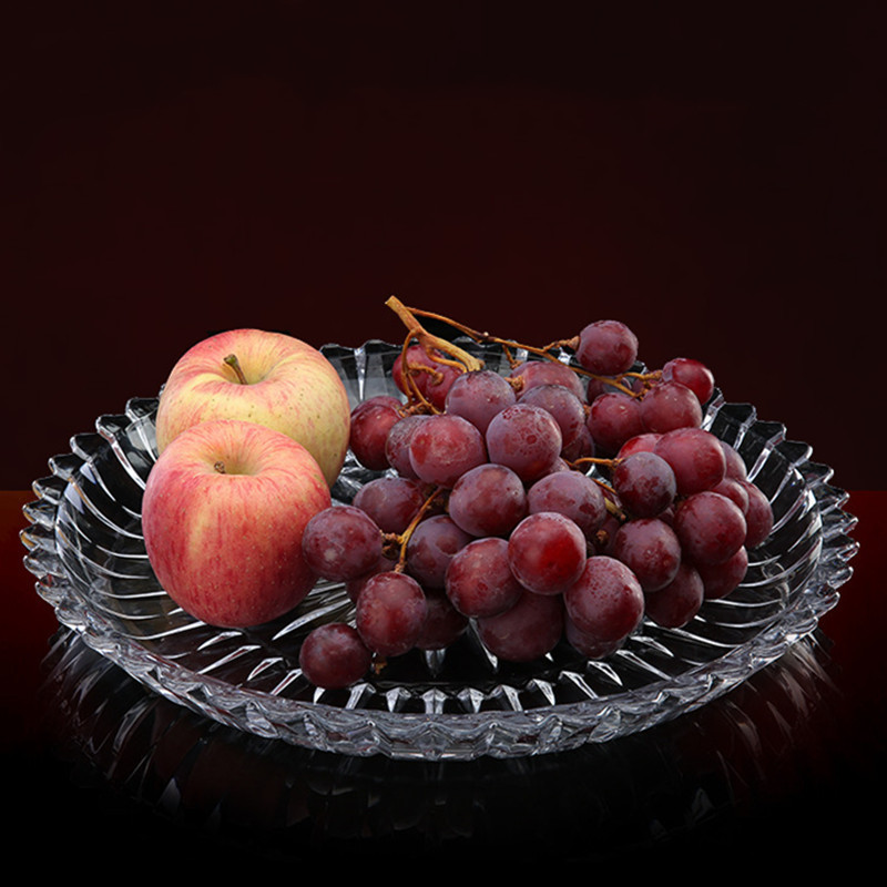 Đĩa Thủy Tinh Đựng Hoa Quả Hình Tròn 28cm Đĩa Thủy Tinh Đựng Hoa Quả Hình Tròn 28cm