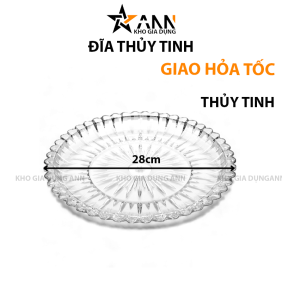 Đĩa Thủy Tinh Đựng Hoa Quả Hình Tròn 28cm - DTTPL01