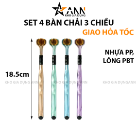 4 Bàn Chải Đánh Răng 3 Mặt Vệ Sinh Răng Miệng 18.5cm - BCDR3M01