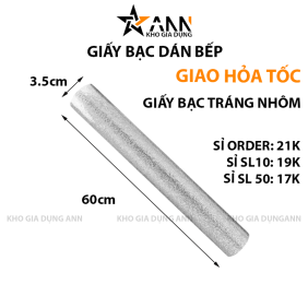 Giấy Bạc Dán Bếp Miếng Dán Tường Cách Nhiệt Chống Bụi Bẩn 170Cm - GBDB01