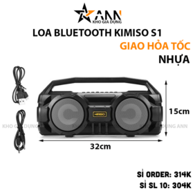 Loa Bluetooth Kimiso S1 Tăng Kèm 2 Dây 15x32cm - LBLTKMS01