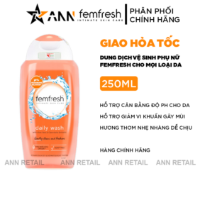 Dung Dịch Vệ Sinh Phụ Nữ Femfresh Intimate Skin Care Daily Wash 250ml - 5010724525937