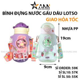 Bình Nước Gấu 600ml Tặng Kèm Sticker 19x9cm - BDNG01