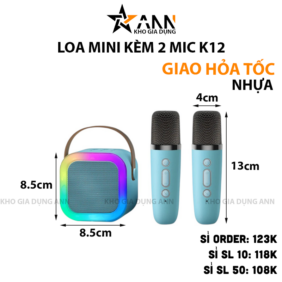 Loa Bluetooth Mini Kèm 2 Mic Karaoke - LMNK2M01