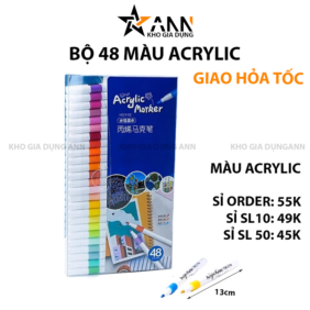 Bộ 48 Màu Acrylic Vẽ Trên Mọi Chất Liệu Có Thể Vẽ Chồng Màu - B48L02