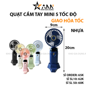 Quạt Cầm Tay Mini 5 Tốc Độ Nhiều Màu - QMNCT5TD01