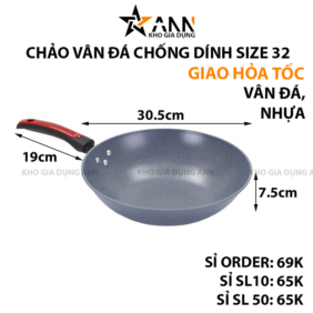 Chảo Vân Đá Chống Dính Size 32 - CVDCD01