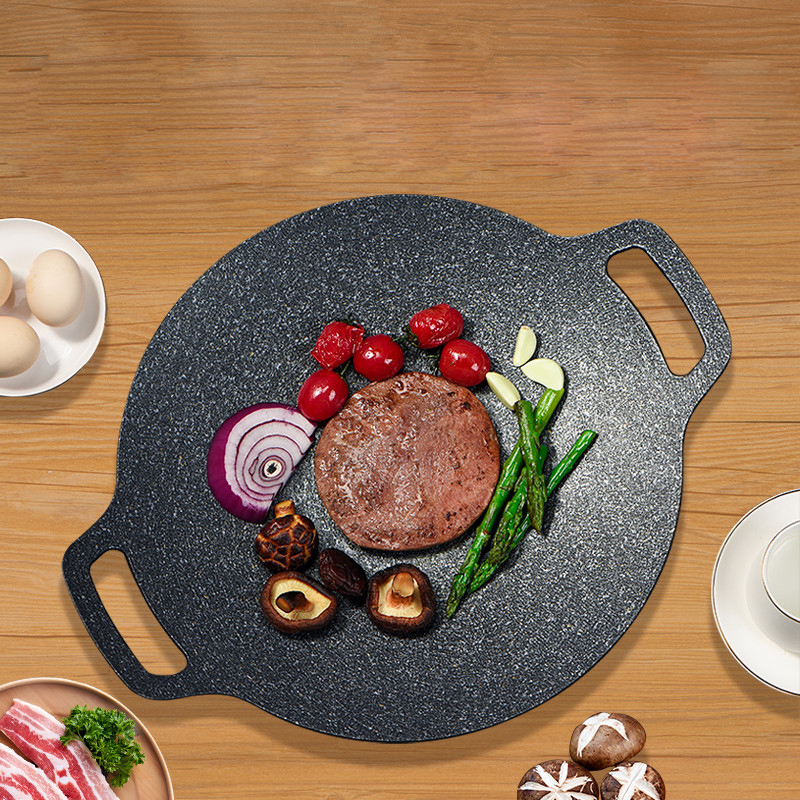 Shop sỉ chảo Đá Nướng Thịt Chống Dính 41x34cm Shop sỉ chảo Đá Nướng Thịt Chống Dính 41x34cm