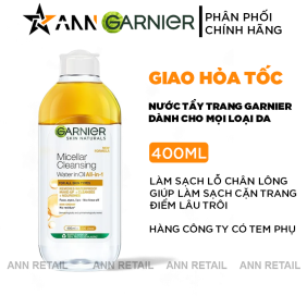 Nước Tẩy Trang Garnier Màu Vàng Micellar Cleansing Water in Oil 400ml - 6902395502005