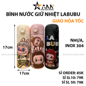 Bình Giữ Nhiệt Labubu Không Quay Xách 450ml - BGNLBBKQX01