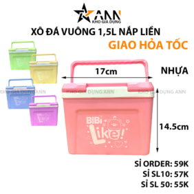 Thùng Đá Vuông Giữ Nhiệt Bibi Nắp Liền 1L - TDVGNBIBI01