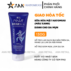 Sữa Rửa Mặt Ý Dĩ Hatomugi Acne Care & Facial Washing Dành Cho Da Mụn 130g - 4513574031302