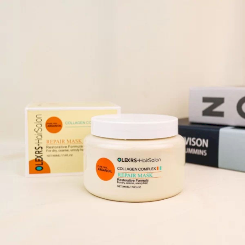 25169_3f0dee7973fb2cd336cc3973f93e75aa_20240923091058-1.png Kem Ủ Tóc Olexrs Hair Salon Collagen Complex Repair Mask 500ml - 5060808885242